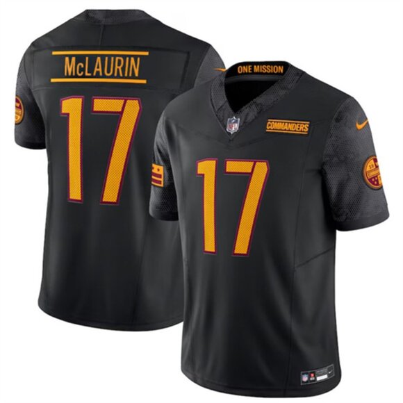 Mens Youths Kids Womens 17 Terry McLaurin Black Stitched Vapor Jersey - Picture 2 of 2